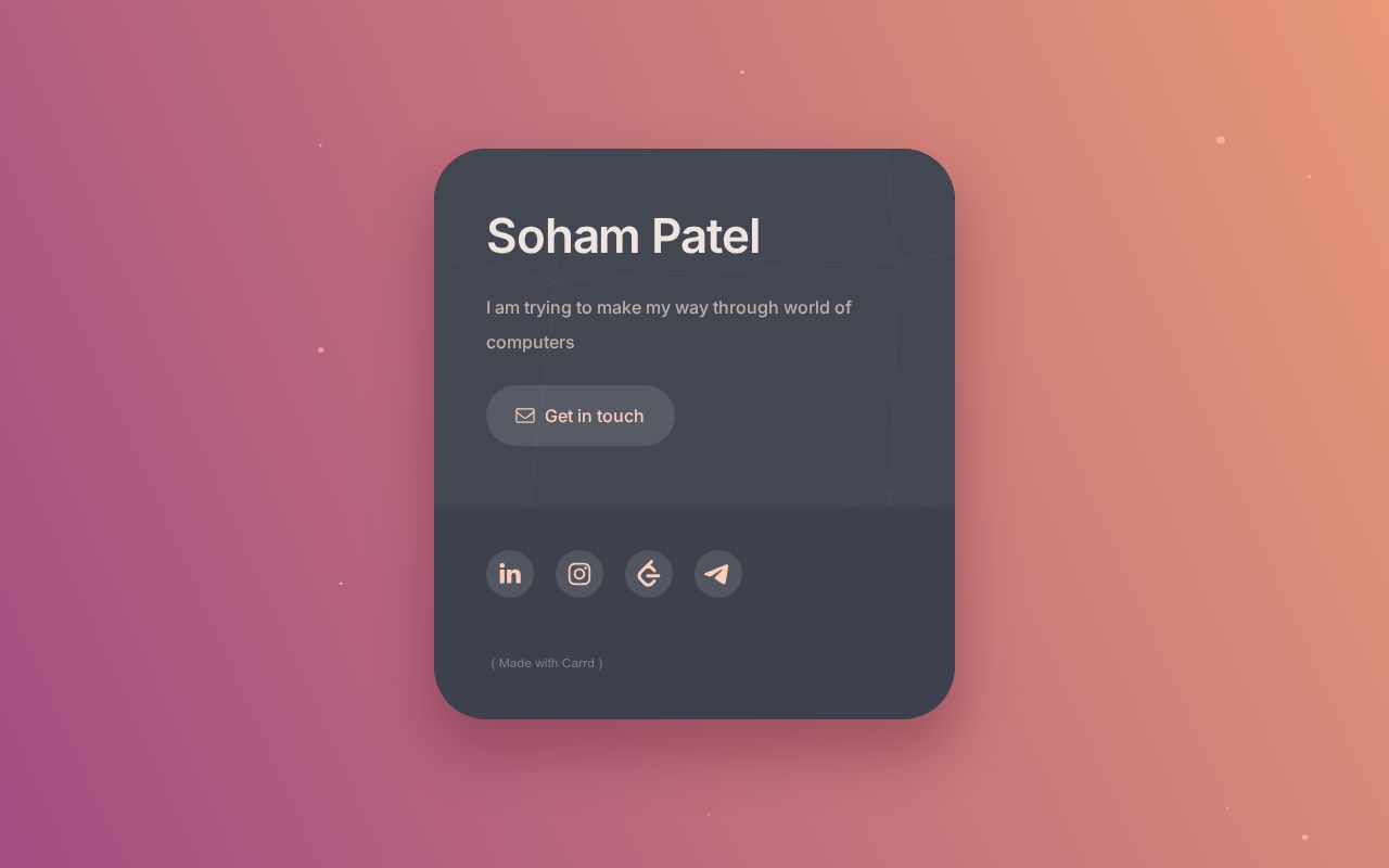 Carrd profile picture for @soham